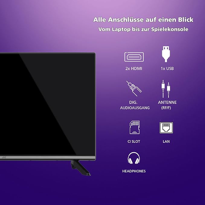 JVC TiVo LT-32VH7555 Smart TV 32" z potrójnym tunerem HDR TV LED - obrazek 5