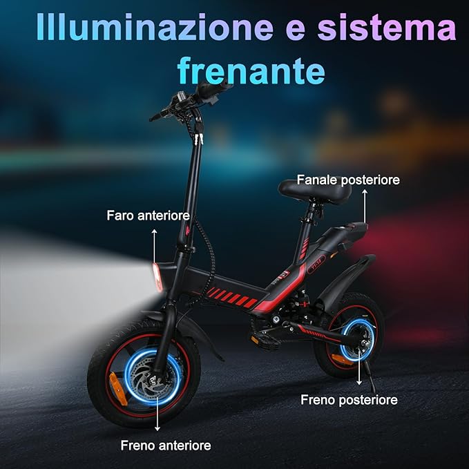 Składany rower elektryczny 14" rower elektryczny 250 W silnik 36 - obrazek 5