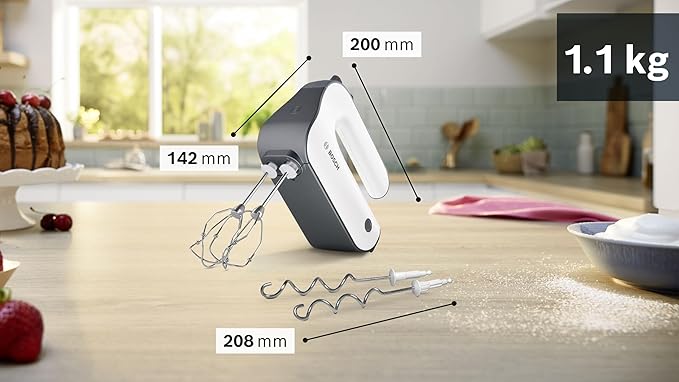 Bosch Mikser ręczny 850 W, MFQ49300, biały/ciemnosrebrny - obrazek 5