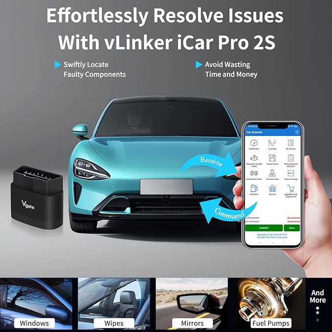 Vgate iCar Pro 2S Adapter OBD2 Bluetooth Czytnik kodów pojazdu - obrazek 5