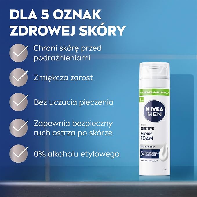 NIVEA MEN Sensitive Pianka do golenia - obrazek 3