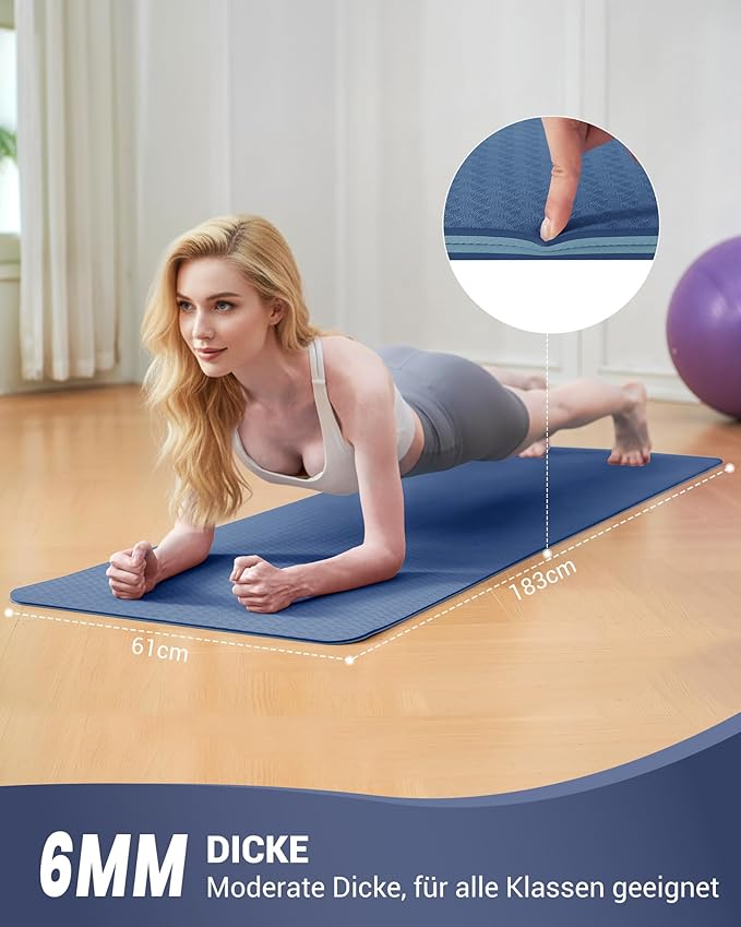 Good Nite Mata do jogi gimnastyka pilates mata do ćwiczeń dla kobiet - obrazek 3