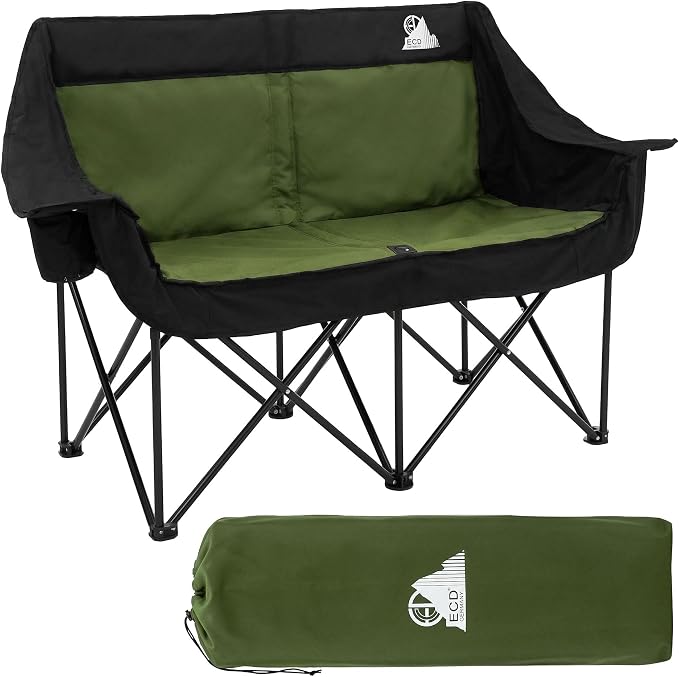 ECD Germany Podwójny Fotel Campingowy Khaki
