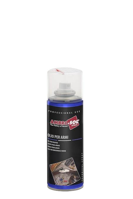 Ambro-Sol OL106 Gun Oil, Smar ochronny przed wilgocią, Woda i substancje żrące, 200ml 100% bezstopniowo nadający się do recyklingu puszka z blachy białej, Jasnobrązowy