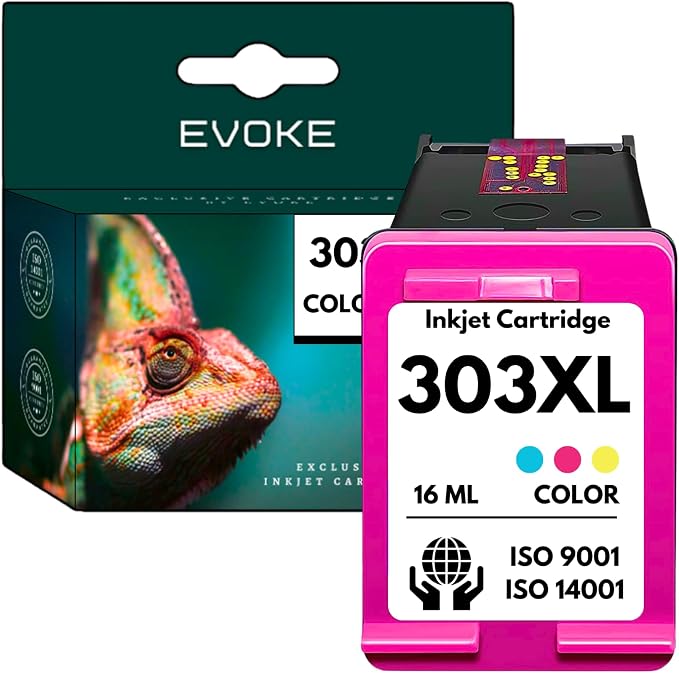 EVOKE 303 XL Tusz Kompatybilny z HP 6220 6230 6234 7920e 7830 7130 7200 7900 Trójkolorowy 664 Strony 16 ml