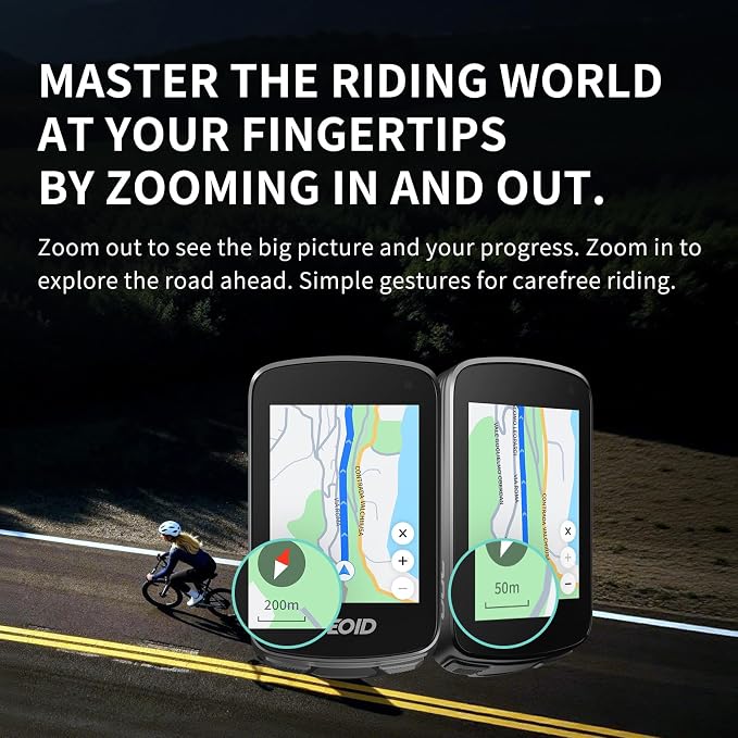 GEOID CC700 Pro 2 8" kolorowy ekran dotykowy licznik rowerowy GPS - obrazek 4