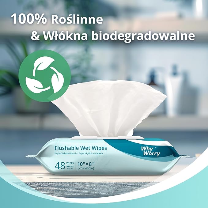 WhyWorry Wilgotny Papier Toaletowy Spłukiwalny - obrazek 6