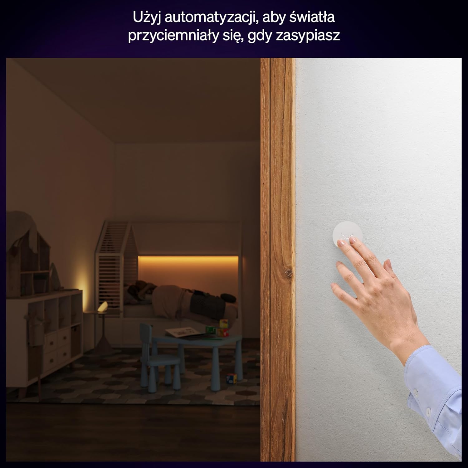 Philips Hue Inteligentny Przycisk Akcesorium inteligentnego oświetlenia. Bezprzewodowe sterowanie oświetleniem domowym, salon, sypialnia, nowa generacja - obrazek 7