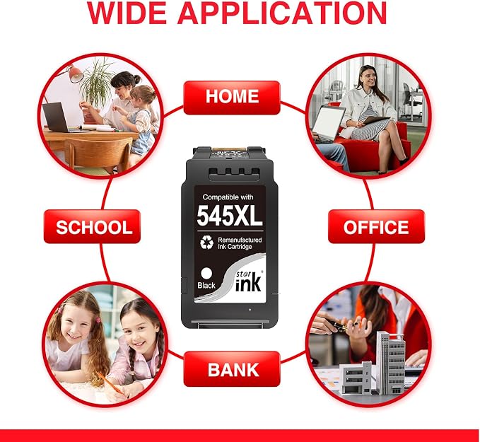 PG-545/CL-546 XL wkłady do drukarek Canon 545 546 XL Multipack do Canon pixma mx495 ts3350 kartridże do Canon tr4550 TS3450 TS3351 MG3050 TR4650, czarny, kolor, 2 sztuki w opakowaniu - obrazek 7