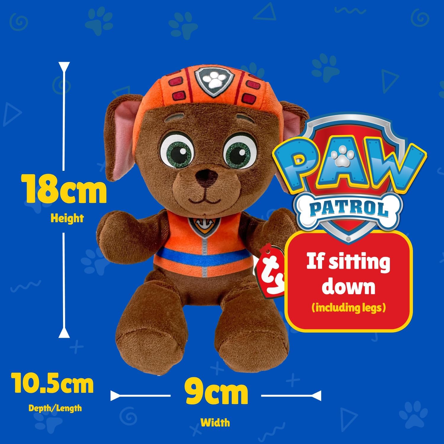 TY Psi Patrol Pluszowy Zuma 15 cm - obrazek 3