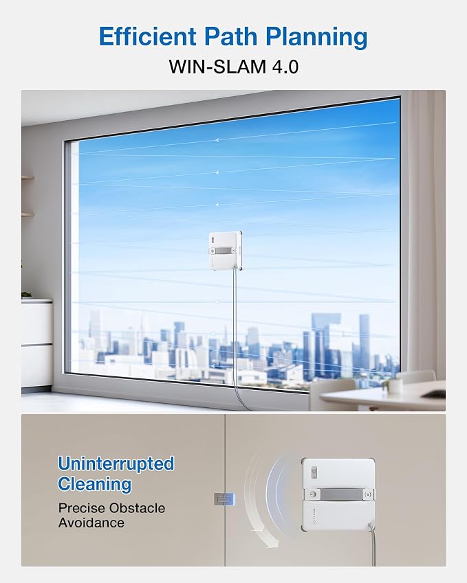 ECOVACS WINBOT Mini 2 robot do mycia okien ze szczotkami narożnymi - obrazek 7