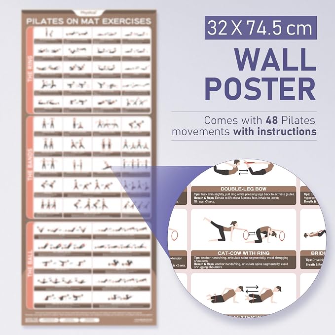 PhysKcal Zestaw do pilatesu 38-centymetrowy magiczny krąg z piłką - obrazek 3