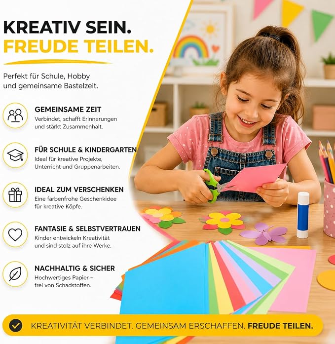 DIYtastic 50 x Papier Kolorowy A4 220 - obrazek 6