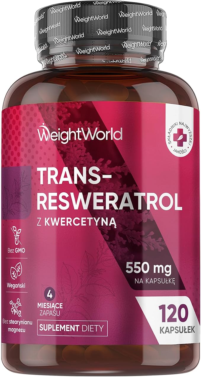 Trans Resweratrol 550 mg z Kwercetyną 50 mg