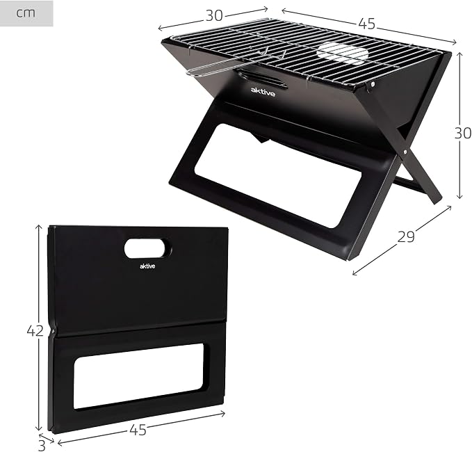 AKTIVE 63033 przenośny składany grill ze stali węglowej - obrazek 2