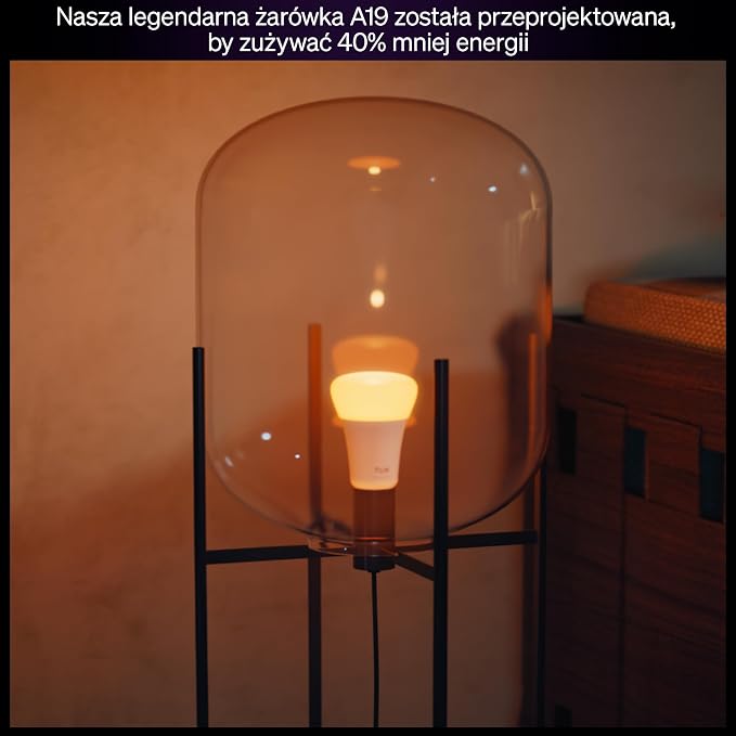 Żarówka Philips Hue Smart LED A67, White Ambiance, trzonek E27, 11,8 W, pełne spektrum światła 1000K–20000K, 1600 lumenów, przyciemnianie, działa z Alexa, Google Assistant i Apple Home, op. 1 szt. - obrazek 6
