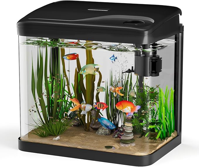 Zestaw akwarium Vankarr 15L Nano akwarium z oświetleniem LED