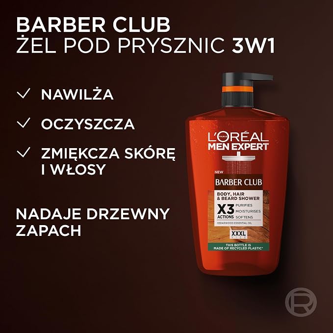 L'Oréal Paris Men Expert Barber Club 5w1 żel pod prysznic - obrazek 4