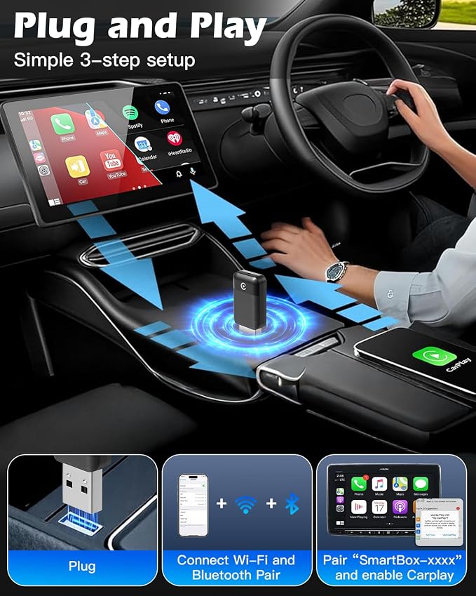 Lullu Bezprzewodowy adapter Carplay 2026 - obrazek 7