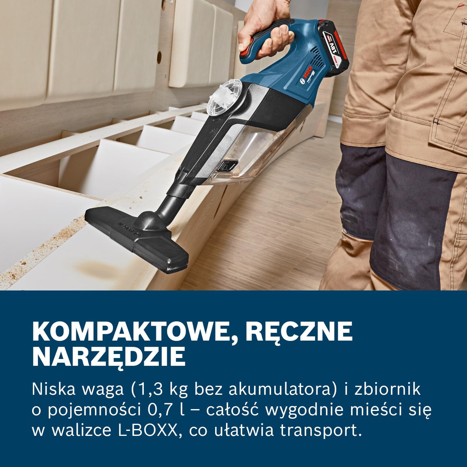 Bosch Professional system 18V: akumulatorowy odkurzacz ręczny GAS - obrazek 7