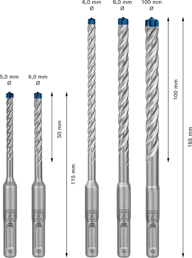 Bosch 5x Zestaw wierteł EXPERT SDS plus-7X - obrazek 4