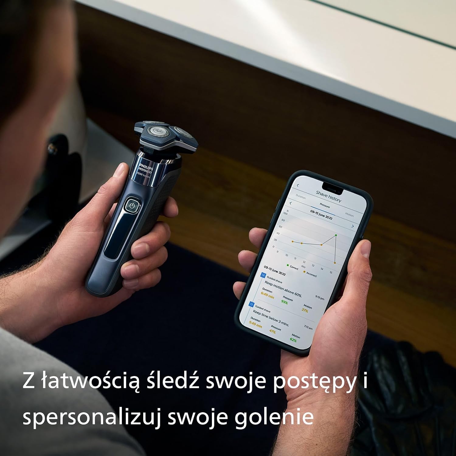 Golarka elektryczna Philips Series 7000 do golenia na mokro - obrazek 7