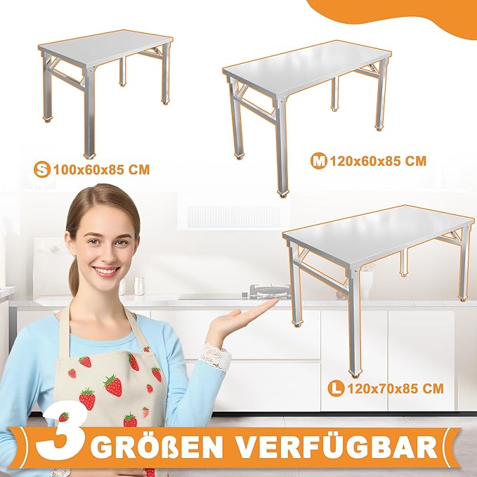 YRHome Stół ze stali nierdzewnej - obrazek 7