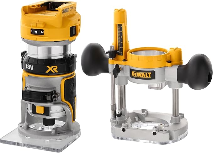 Dewalt Dcw604Nt-Xj Frezarka Górnowrzecionowa, Czarny/Żółty, 18 V