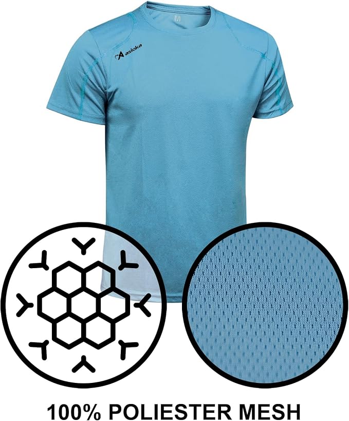 Asioka Uniseks 75 09 T-Shirt Turkusowy - obrazek 7