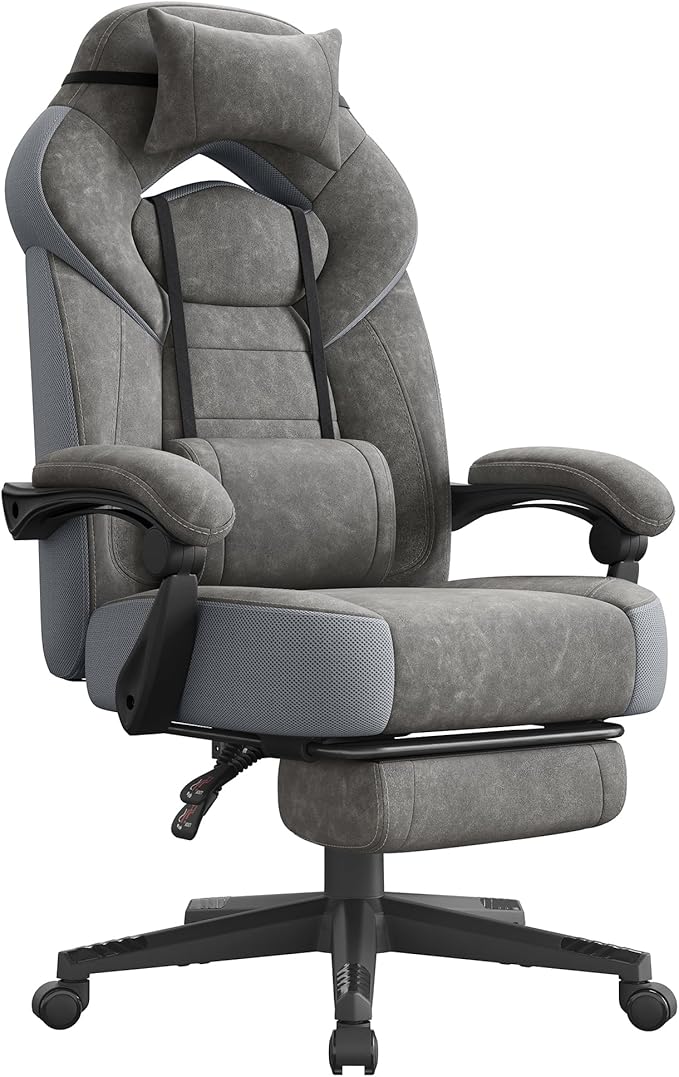 SONGMICS Krzesło do gier ergonomiczna konstrukcja