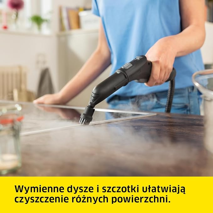 Kärcher Parownica SC 3 Deluxe EasyFix, ciśnienie: 3,5 bar, czas nagrzewania: 30 s, moc: 1.900 W, wydajność: 75 m², pojemność: 1 l, zestaw do czyszczenia podłóg, dysze i okrągła szczotka - obrazek 5