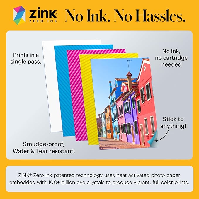 KODAK Step Natychmiastowa Drukarka Zdjęć do Smartfona - Przenośna Mini Kolorowa Bezprzewodowa Drukarka - Zdjęcia Zink 2x3” z Klejem - Bluetooth z iOS i Android - Aplikacja do Edytowania - Niebieska - obrazek 6