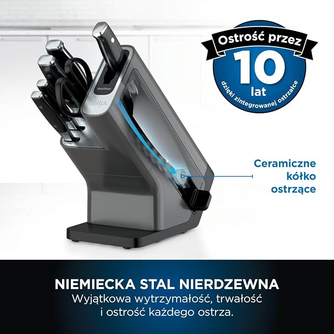 Ninja Foodi StaySharp blok na noże z wbudowaną ostrzałką - obrazek 3