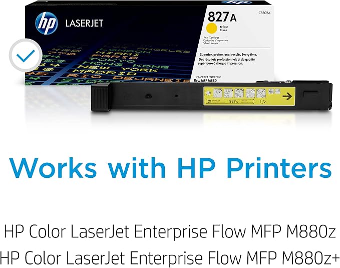 HP CF302A 827A Wkład z Tonerem LaserJet, Żółty, Pojedyncze Opakowanie - obrazek 3