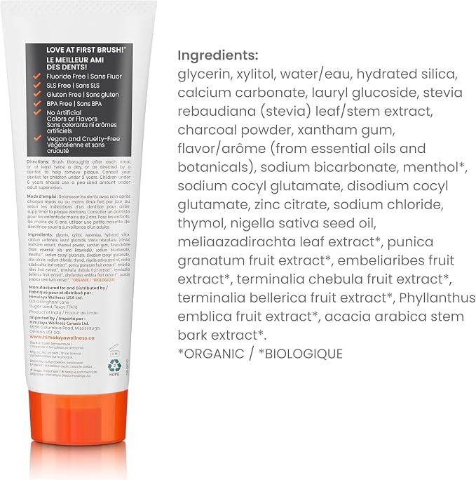 Himalaya Botanique Wybielanie Anti-Plaque Zębów Pasta z Węgiel - obrazek 2