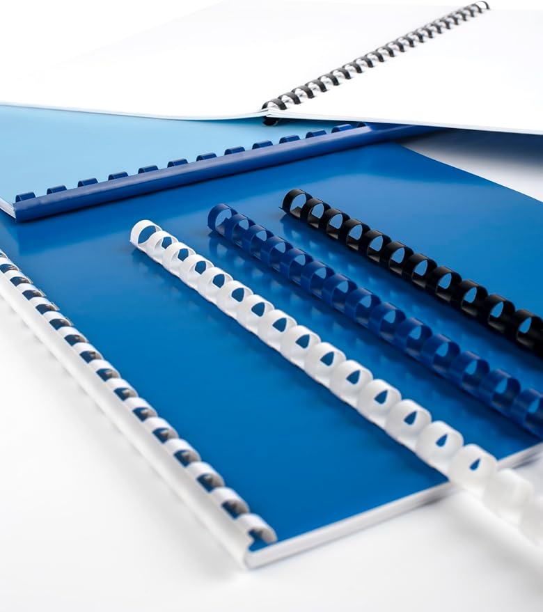 Pavo Premium plastikowe grzbiety do bindowania 16 mm A4 czarne - obrazek 3