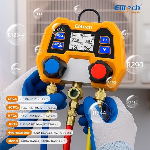Elitech Manometr czynnika chłodniczego 600 psi - obrazek 6