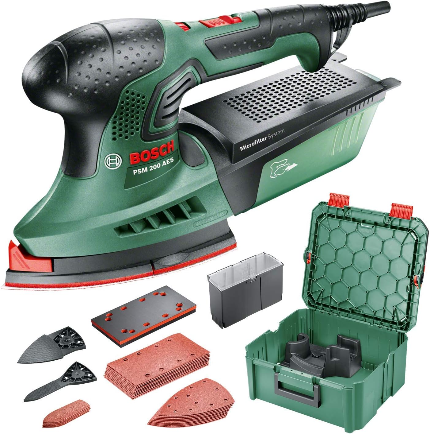 Bosch Psm 200 Aes Szlifierka, Zielony/Czarny, 39,1 x 34,3 x 17 cm - obrazek 2