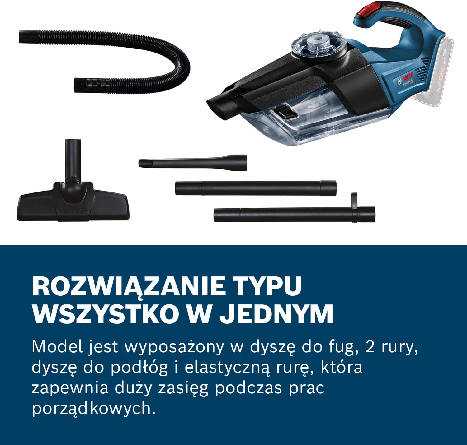 Bosch Professional system 18V: akumulatorowy odkurzacz ręczny GAS - obrazek 5