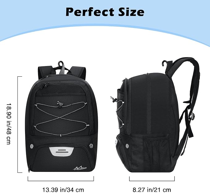 MoKo Basketball Bag Backpack Football Backpack with Separate - obrazek 7