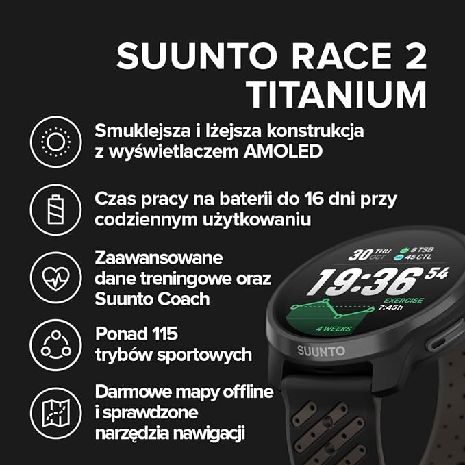 SUUNTO Race 2 Zegarek sportowy GPS - obrazek 3