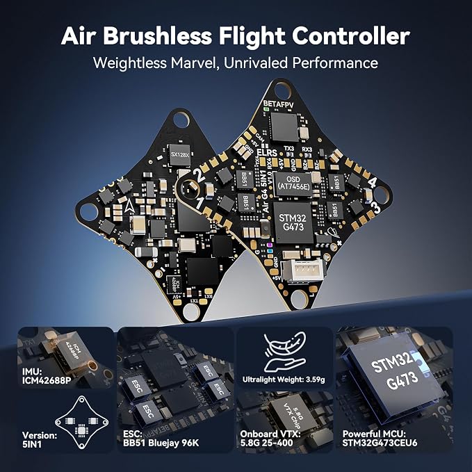 BETAFPV Air65 5IN1 1S Racing Brushless Whoop Drone for FPV Indoor - obrazek 3