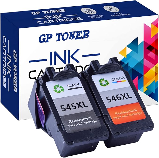 GP TONER Tusz zamiennik do Canon PG-545XL CL-546XL do Pixma MX494 MX495 MG2450 MG2550 MG2550S MG2555 MG2555S iP2850 MG2950 MG3050 TS3150 TR4550 (PG-545XL Czarny) - obrazek 4