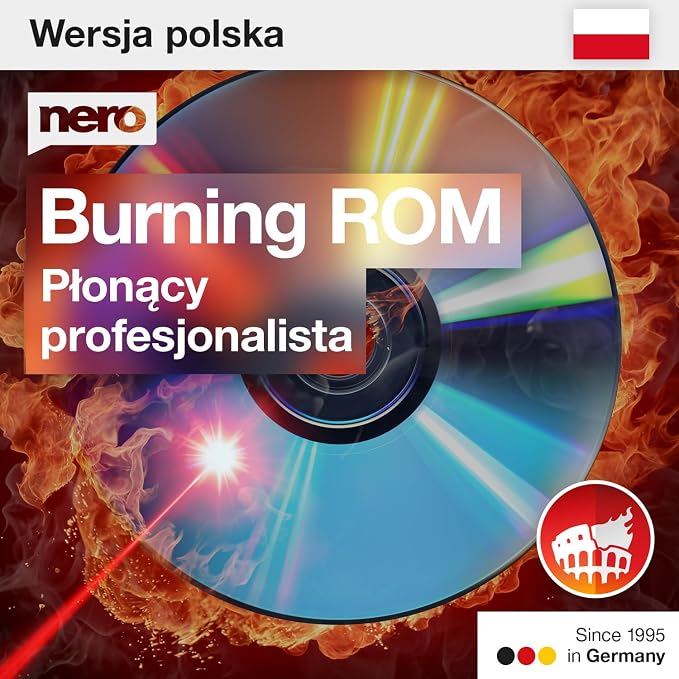 Oryginalny | Nero Burning ROM 2025 | program do nagrywania dla Windows 11, 10, 8, 7 | nagrywanie, kopiowanie, tworzenie kopii zapasowych, ripowanie | oprogramowanie do nagrywania płyt cd dvd | PC