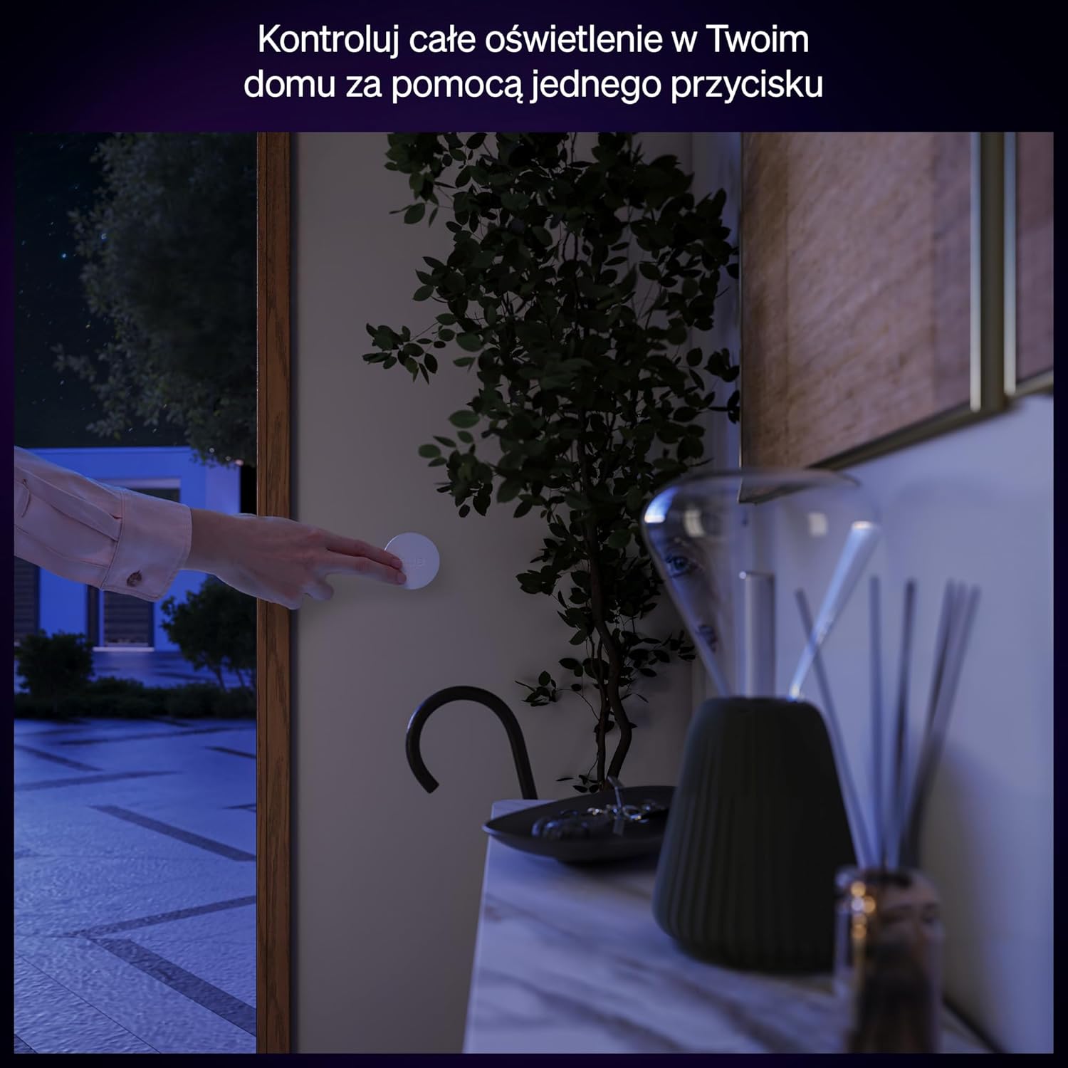 Philips Hue Inteligentny Przycisk Akcesorium inteligentnego oświetlenia. Bezprzewodowe sterowanie oświetleniem domowym, salon, sypialnia, nowa generacja - obrazek 5
