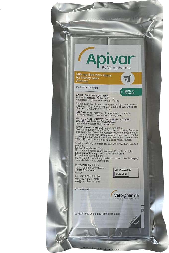 CentroVete Apivar paski do ula dla pszczół 500 mg