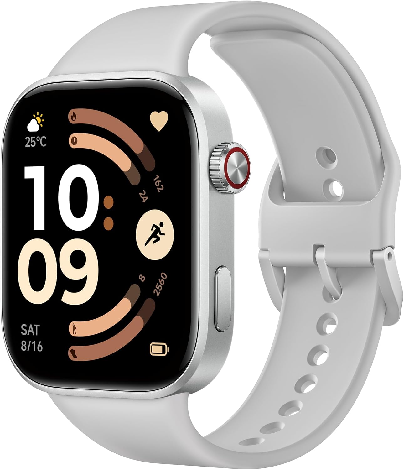 XIAOMI Redmi Watch 6, damski smartwatch męski, AMOLED 2,07", śledzenie sportu i fitness, 150+ trybów sportowych, do 24 dni pracy na baterii, 5ATM, zegarek GPS, Android™ i iOS, Szary, One Size - obrazek 2
