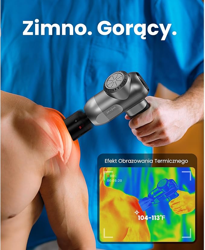 Bob and Brad C2 Pro Pistolet do Masażu z Terapią Ciepła i Zimna - obrazek 4