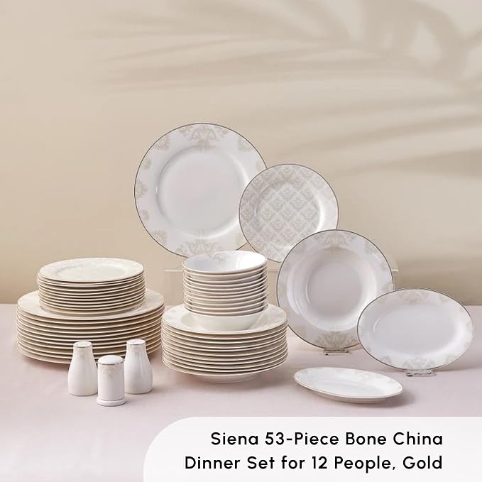 Karaca Siena 53-częściowe porcelanowe zestawy obiadowe z talerzami - obrazek 4