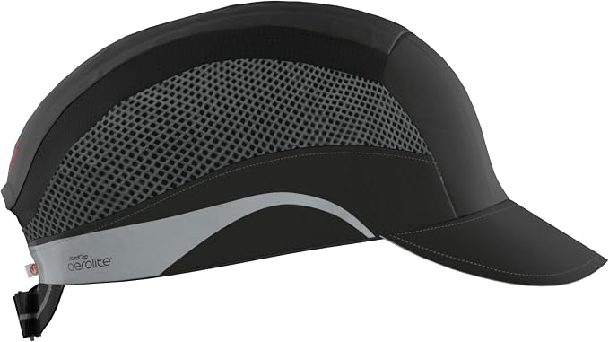 Twarda czapka BHP Aerolite z daszkiem 50 cm czarna JSP